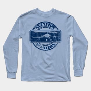 Vintage Aviation Badge Long Sleeve T-Shirt